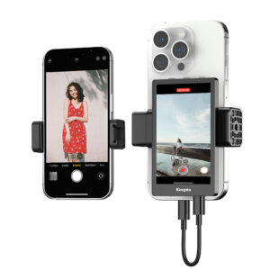 Kingma Magnetic Telephone Holder with Wired and Wi-fi Connection for Rear Digital camera Selfie Vlogging Monitor Display